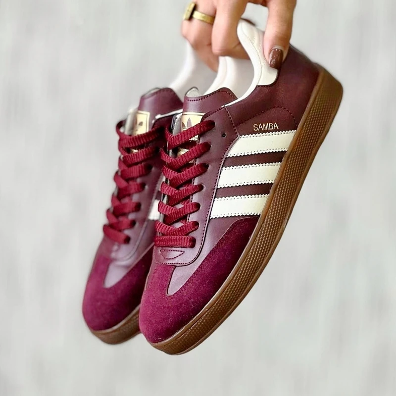 کفش زنانه مدل آدیداس سامبا زرشکی