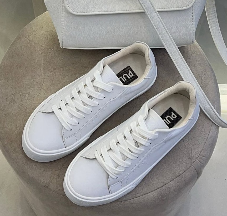 کفش کتانی زنانه طرح ونس چرمی سفید