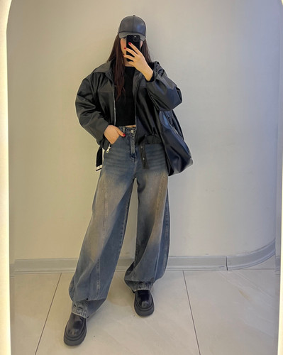 شلوار زنانه جین بالون